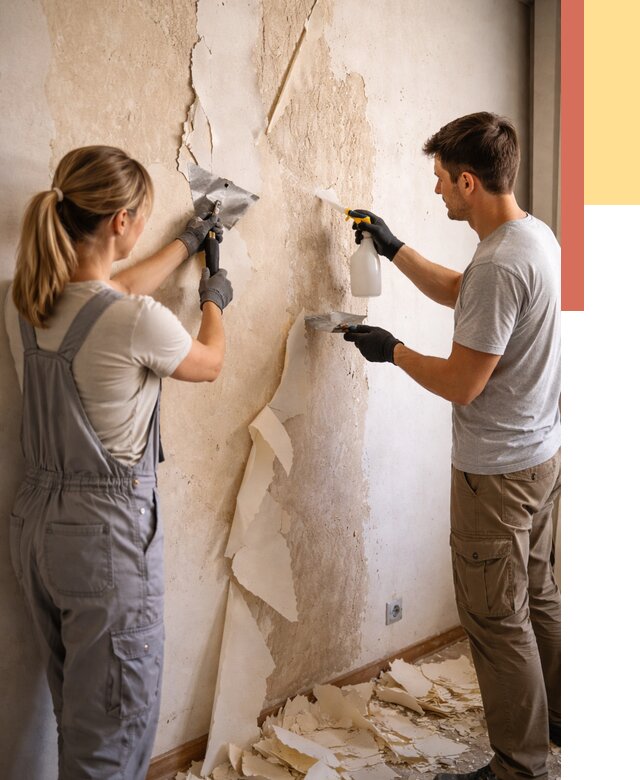 Снятие старых обоев в Саранске от 5531 руб. под ключ недорого | ОТДЕЛОЧНИК-Срн