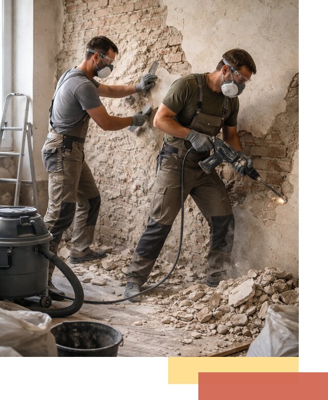 Демонтаж штукатурки со стен в Саранске быстро и аккуратно