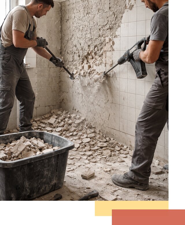 Демонтаж плитки со стен в Саранске быстро и аккуратно