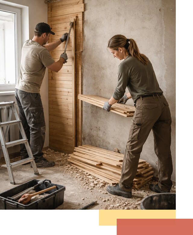 Демонтаж вагонки со стен в Саранске — профессиональный демонтаж