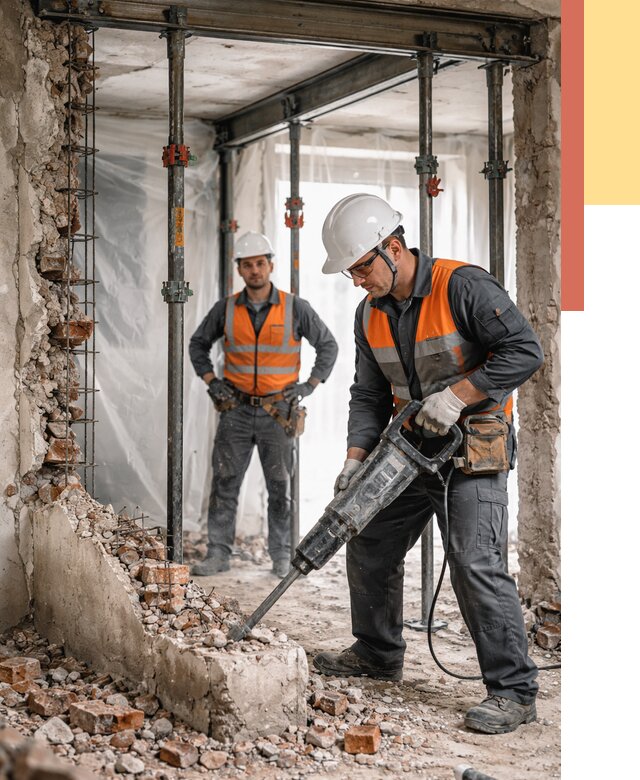 Снос несущих стен в Саранске от 10799 руб. — демонтаж несущей стены под ключ | ОТДЕЛОЧНИК-Срн