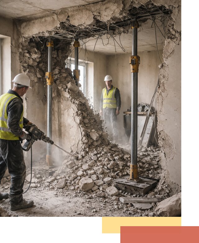 Снос несущих стен в Саранске с гарантией безопасности и качества