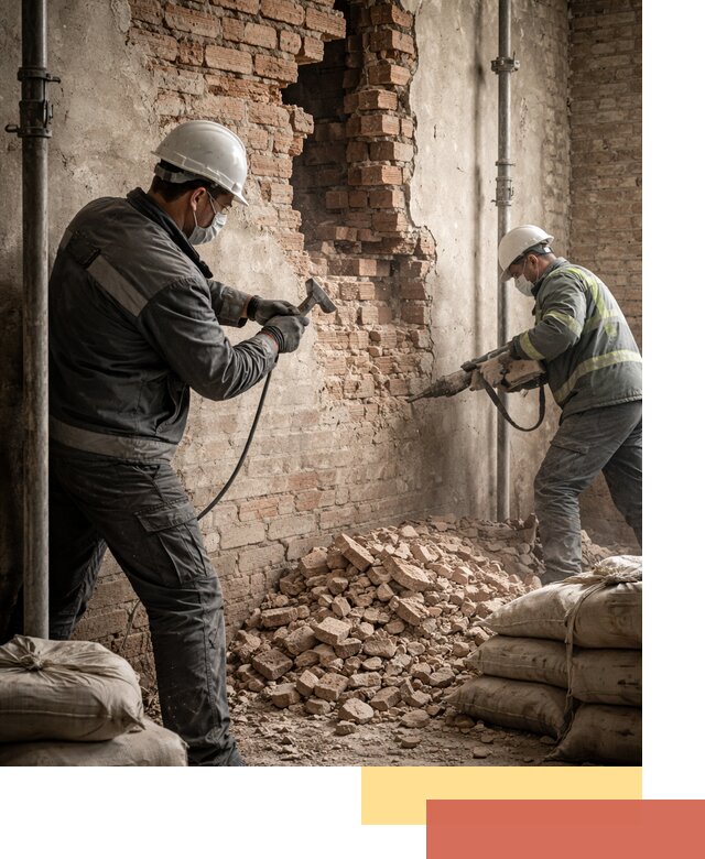 Демонтаж кирпичных стен в Саранске быстро и безопасно