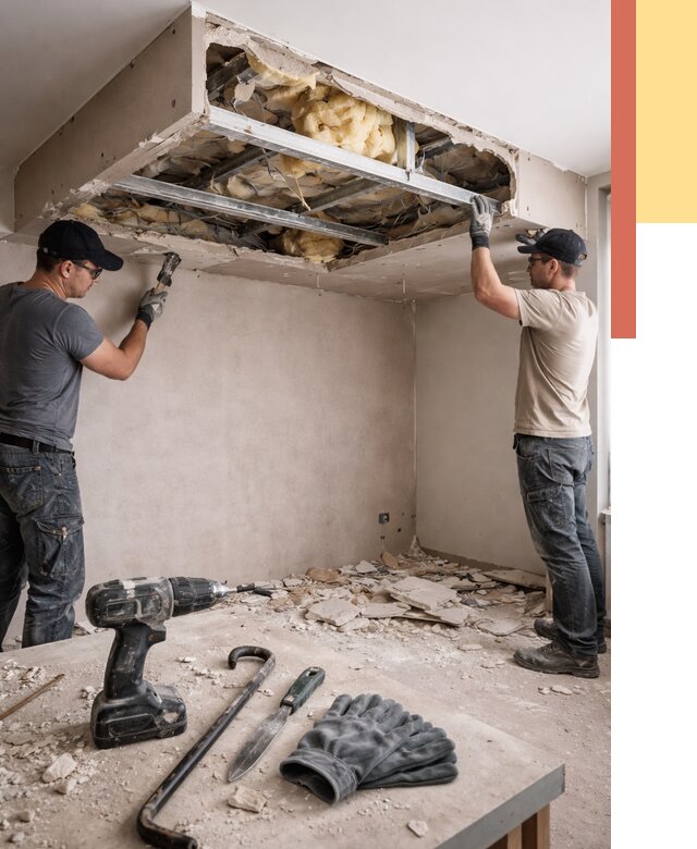 Демонтаж короба из гипсокартона в Саранске от 1601 руб. — быстро и недорого | ОТДЕЛОЧНИК-Срн