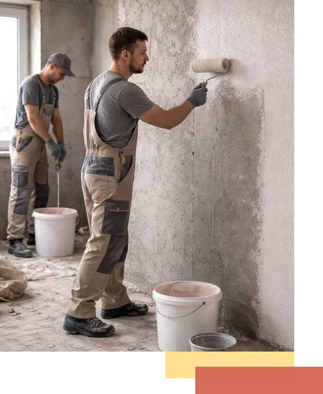 Нанесение бетоноконтакта на стены в Саранске для последующей отделки