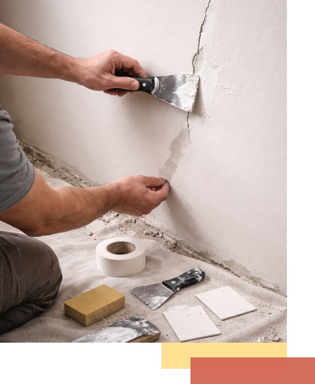 Заделка трещин и сколов в стенах и потолках в Саранске