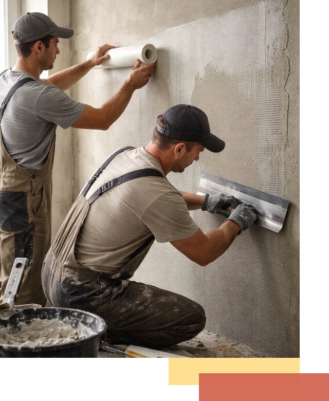 Армирование стен стеклосеткой в Саранске для прочной отделки