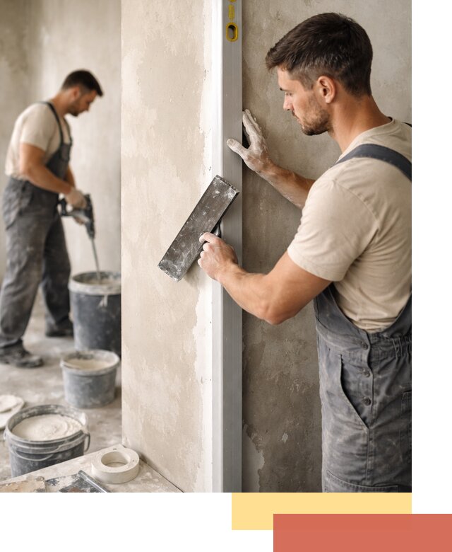 Выведение углов стен в Саранске: монтаж и оштукатуривание