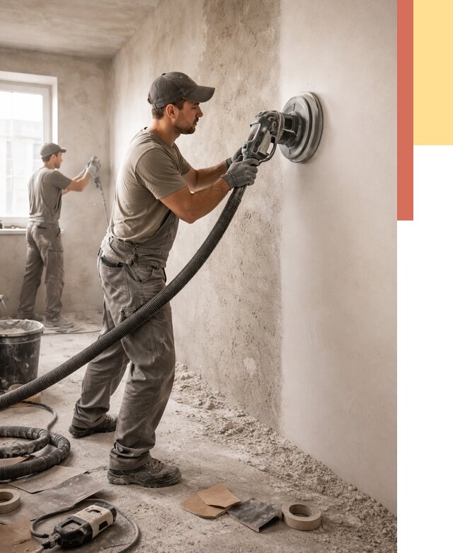 Шлифовка стен в Саранске от 1264 руб/м2 — быстро и недорого | ОТДЕЛОЧНИК-Срн