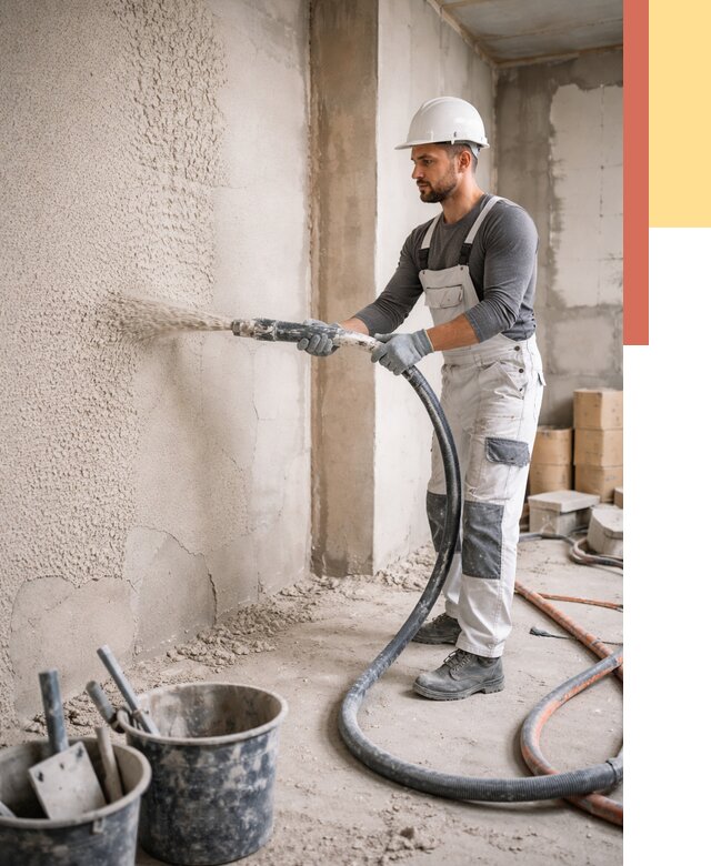 Машинная штукатурка стен в Саранске под ключ от 6848 руб./м2 | ОТДЕЛОЧНИК-Срн