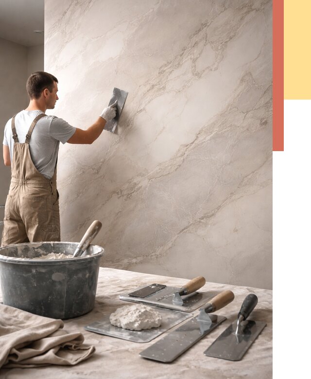 Декоративная штукатурка под мрамор в Саранске от 2950 руб./м² — быстро и недорого | ОТДЕЛОЧНИК-Срн