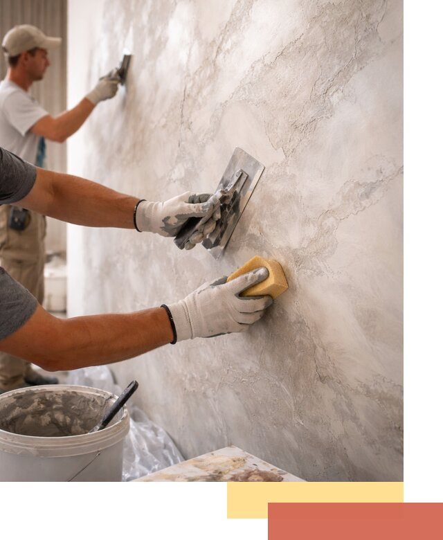 Декоративная штукатурка под мрамор в Саранске для стен и потолков