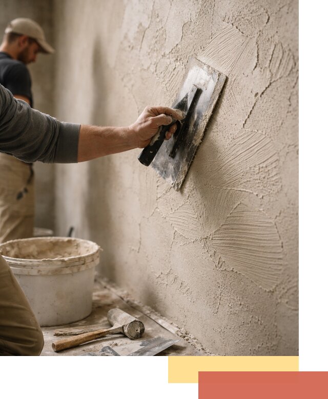 Фактурная штукатурка стен в Саранске — монтаж, отделка, реставрация