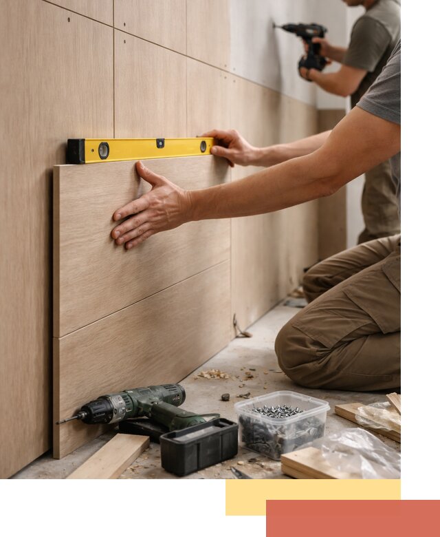 Профессиональный монтаж МДФ панелей на стены в Саранске