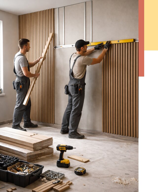 Монтаж реечных панелей на стены в Саранске от 1264 руб. — быстро и недорого | ОТДЕЛОЧНИК-Срн