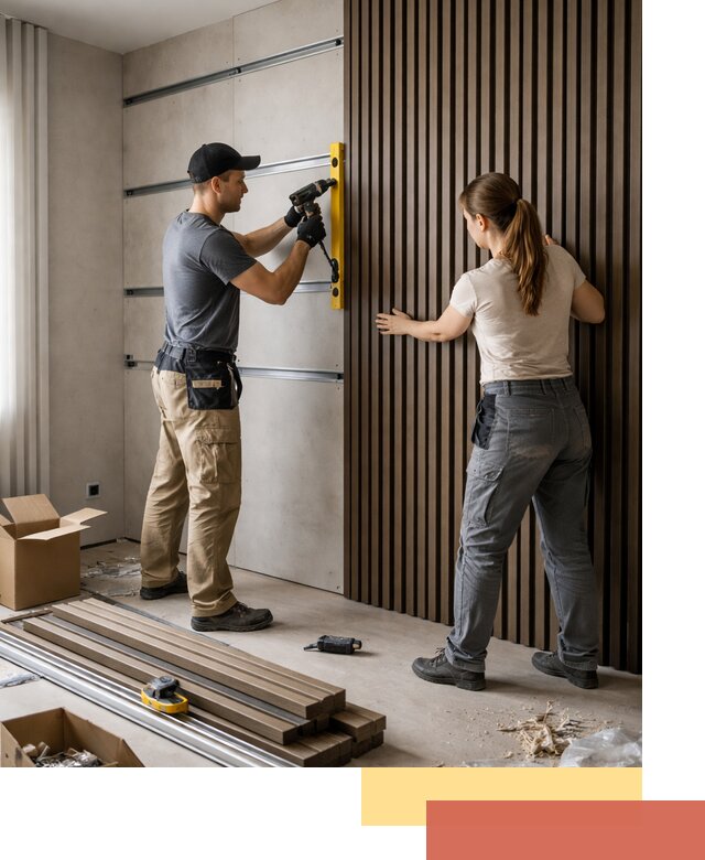 Монтаж реечных панелей на стены в Саранске