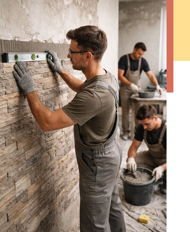 Монтаж искусственного камня в Саранске от 4741 руб. под ключ | ОТДЕЛОЧНИК-Срн