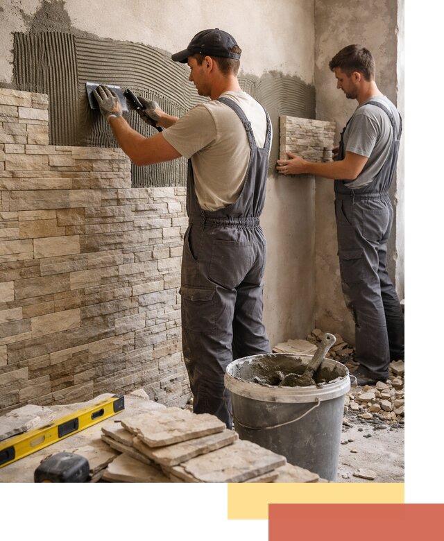 Монтаж искусственного камня в Саранске — облицовка стен и фасадов