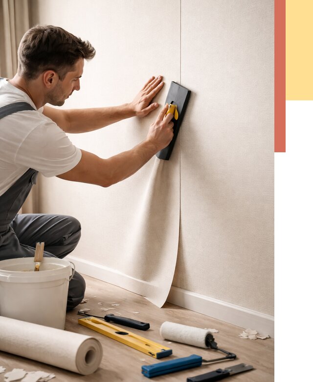 Поклейка виниловых обоев в Саранске от 4741 руб. | Быстро и недорого — ОТДЕЛОЧНИК-Срн