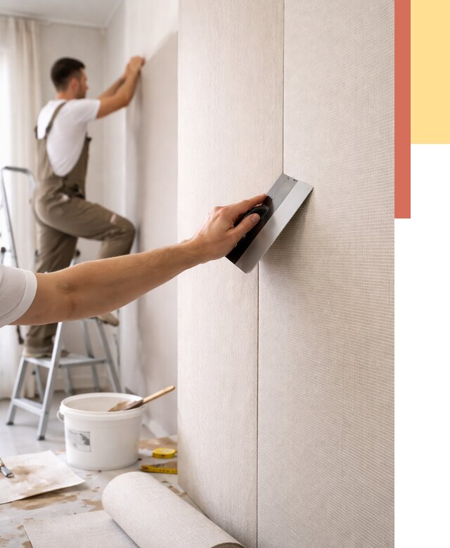 Поклейка текстильных обоев в Саранске от 4741 руб. под ключ | ОТДЕЛОЧНИК-Срн