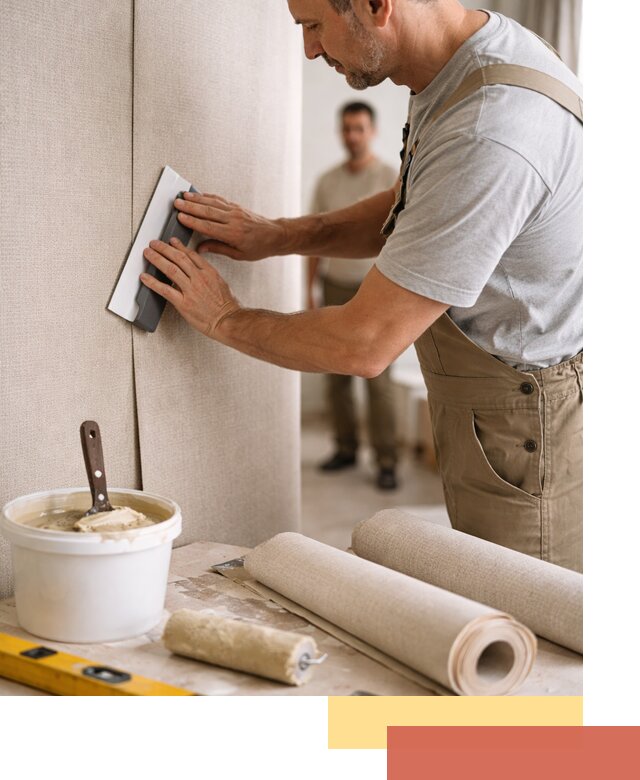 Поклейка текстильных обоев в Саранске профессионально и аккуратно