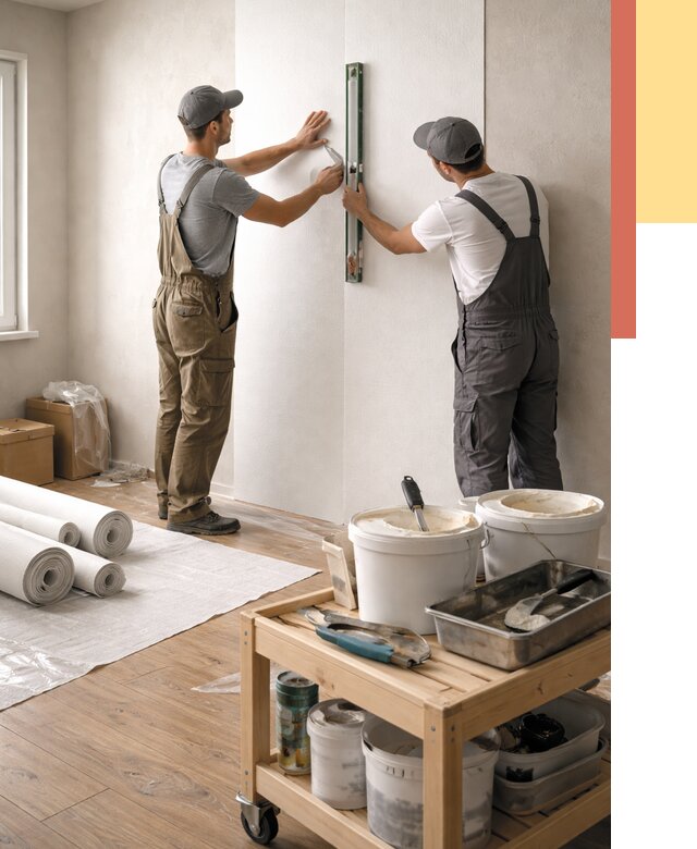 Поклейка стеклообоев в Саранске от 6848 руб. за м2 — быстро и недорого | ОТДЕЛОЧНИК-Срн