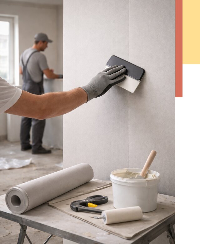 Поклейка обоев под покраску в Саранске от 3688 руб. за м2 | ОТДЕЛОЧНИК-Срн