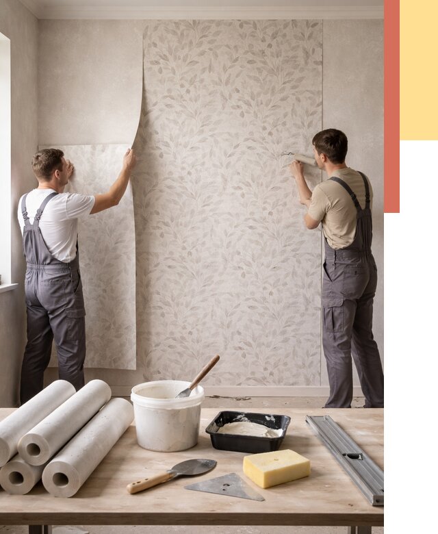 Поклейка обоев с подбором рисунка в Саранске от 3688 руб. | ОТДЕЛОЧНИК-Срн - быстро и недорого