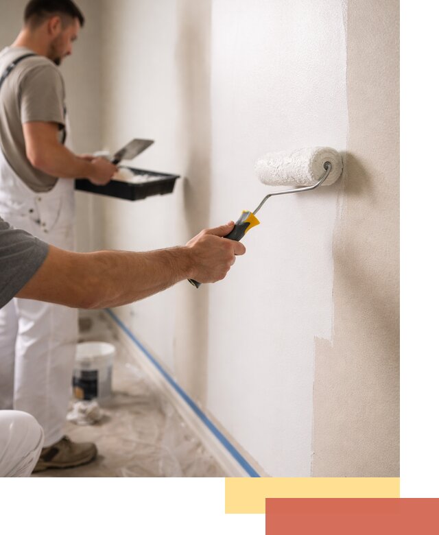 Покраска стен акриловой краской профессионально в Саранске