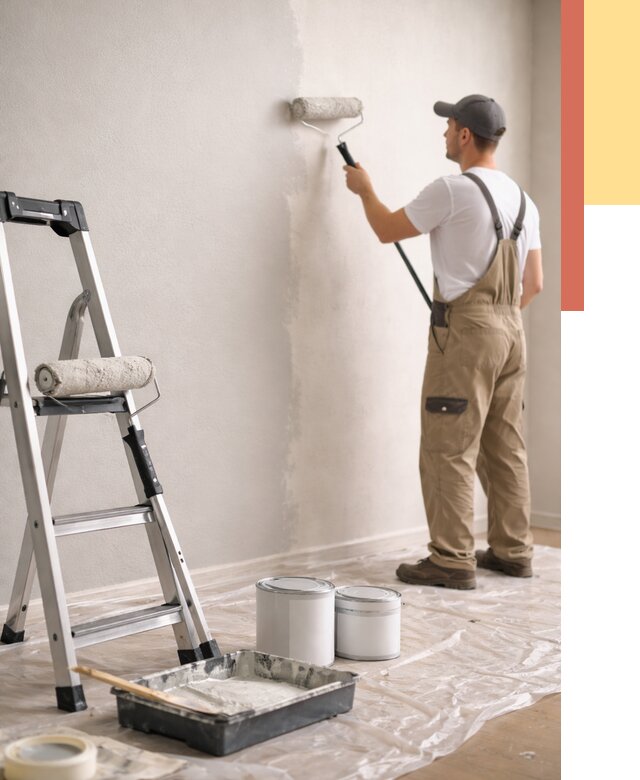 Покраска стен латексной краской в Саранске от 4741 руб. за м2 | ОТДЕЛОЧНИК-Срн