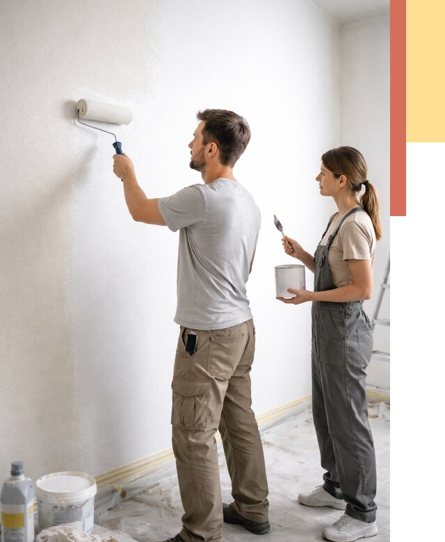 Окраска стен по стеклохолсту в Саранске от 4741 руб/м² под ключ | ОТДЕЛОЧНИК-Срн