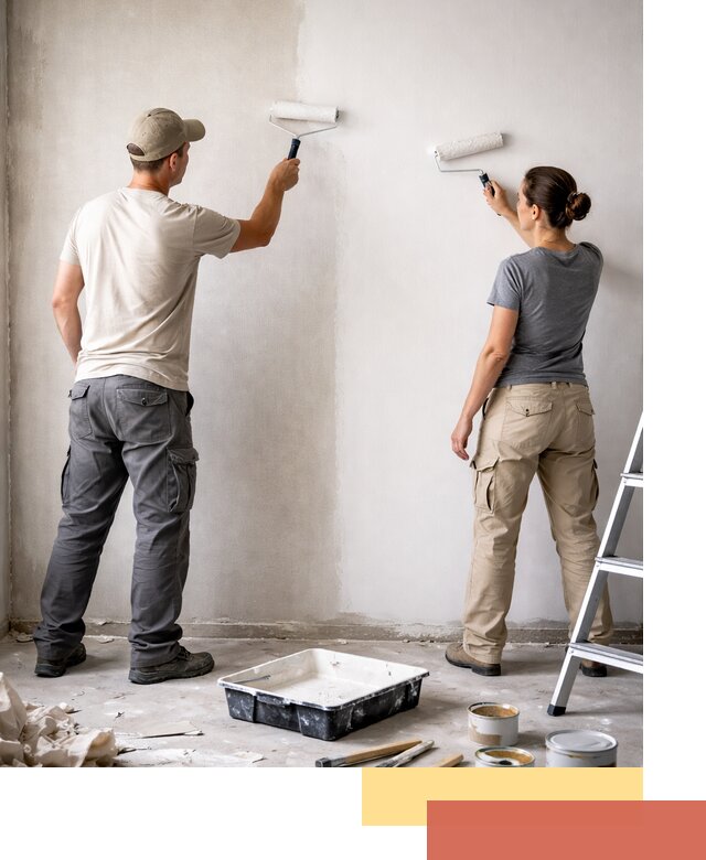 Окраска стен по стеклохолсту в Саранске качественно и долговечно