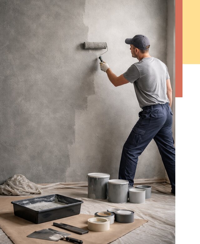 Покраска стен под бетон в Саранске от 685 руб. за м2 — быстро и недорого | ОТДЕЛОЧНИК-Срн