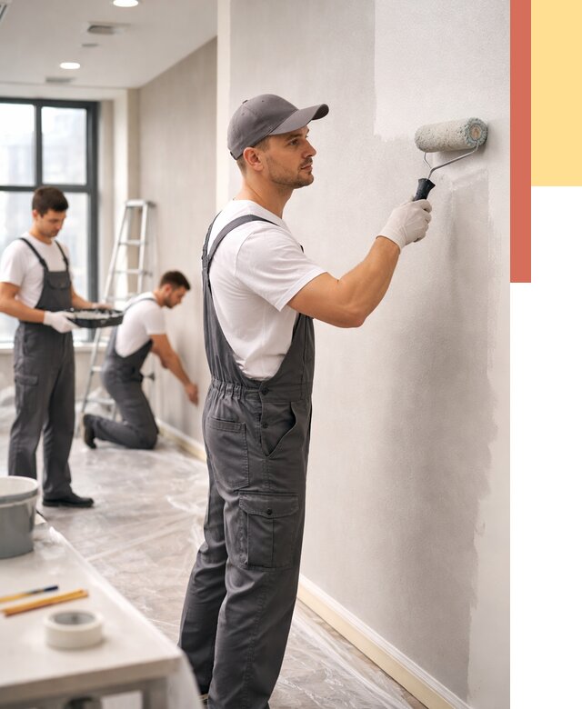 Покраска стен в офисе в Саранске от 8956 руб. — быстро и недорого | ОТДЕЛОЧНИК-Срн