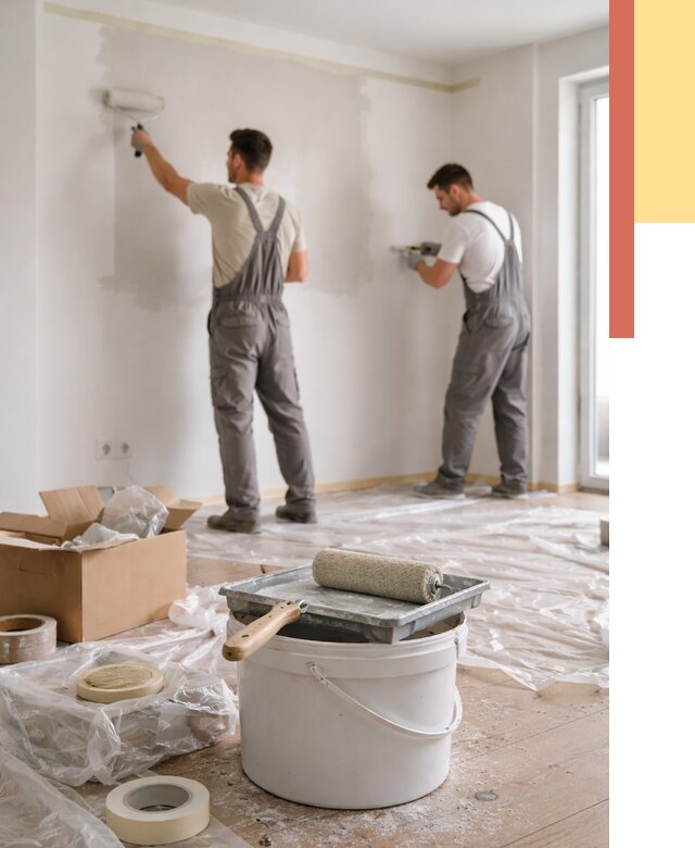 Покраска стен в квартире в Саранске от 2634 руб/м2 — быстро и недорого | ОТДЕЛОЧНИК-Срн