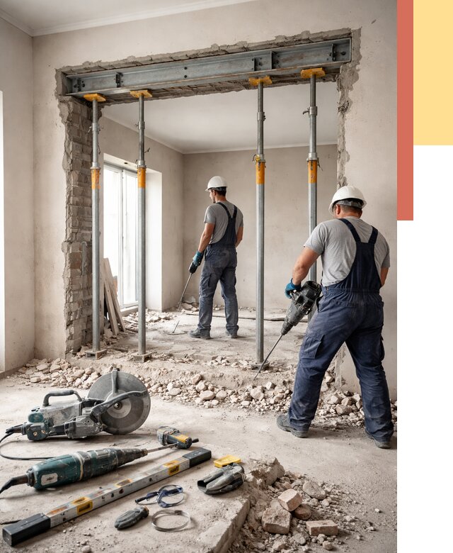 Прорезка проема в стене в Саранске от 4741 руб. — быстро и недорого | ОТДЕЛОЧНИК-Срн