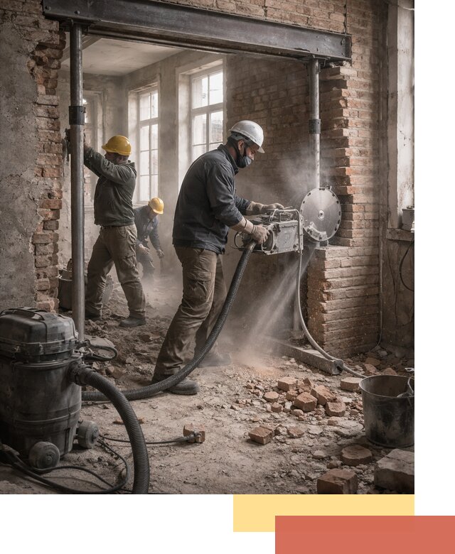 Прорезка проема в стене под дверной или оконный проем в Саранске