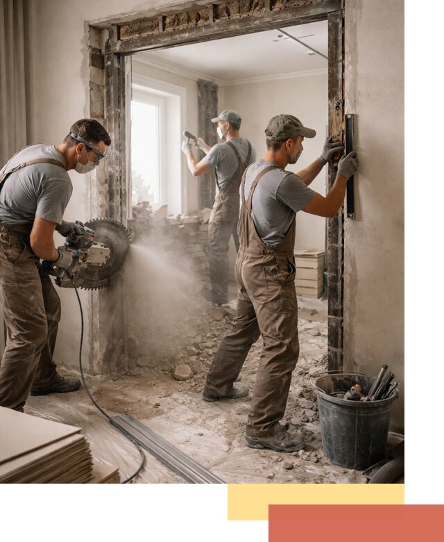 Расширение дверного проема под установку новой двери в Саранске