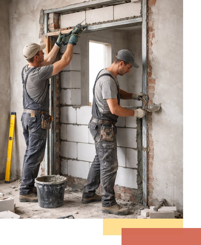 Закладка дверного проема под ключ в Саранске: демонтаж, монтаж, отделка