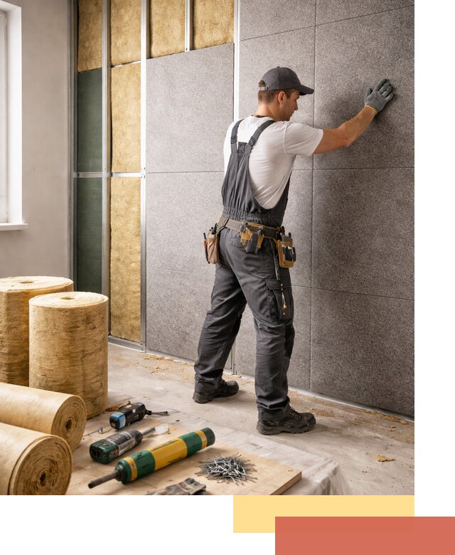 Профессиональная шумоизоляция стен в Саранске для квартиры и офиса