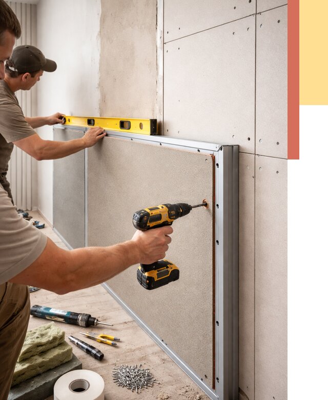 Шумоизоляция стен панелями ЗИПС в Саранске от 2318 руб./м² под ключ | ОТДЕЛОЧНИК-Срн