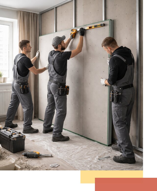 Шумоизоляция стен панелями ЗИПС в Саранске для жилых и коммерческих помещений