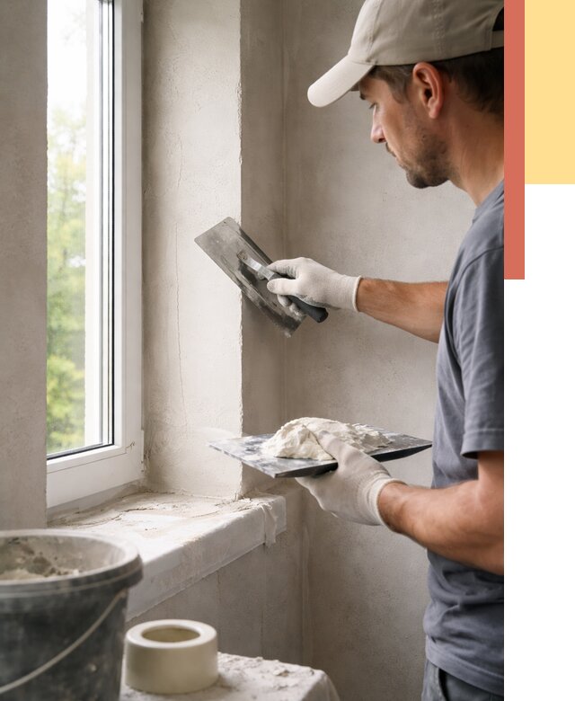 Штукатурка откосов в Саранске от 4741 руб/м² — услуги и выравнивание под ключ | ОТДЕЛОЧНИК-Срн