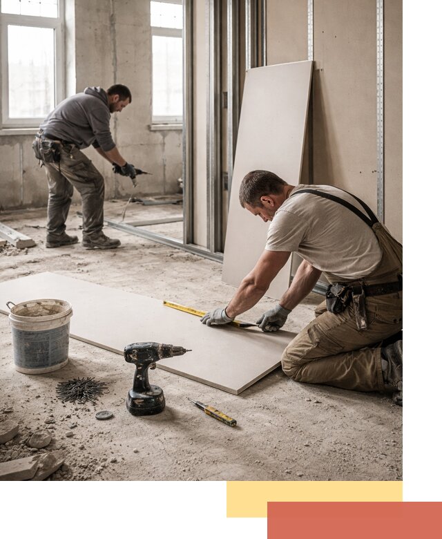 Кладка перегородок из ПГП под ключ в Саранске