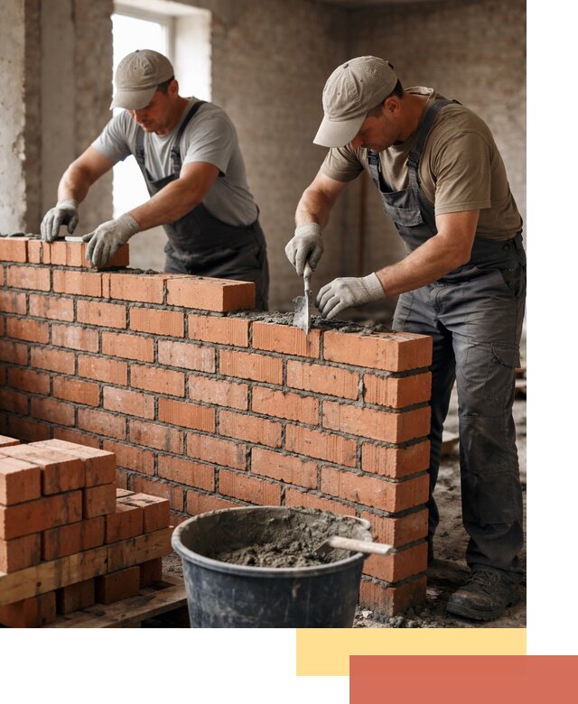 Кладка кирпичных перегородок под ключ в Саранске