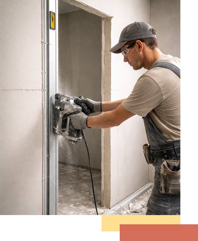 Устройство дверного проема в перегородке в Саранске