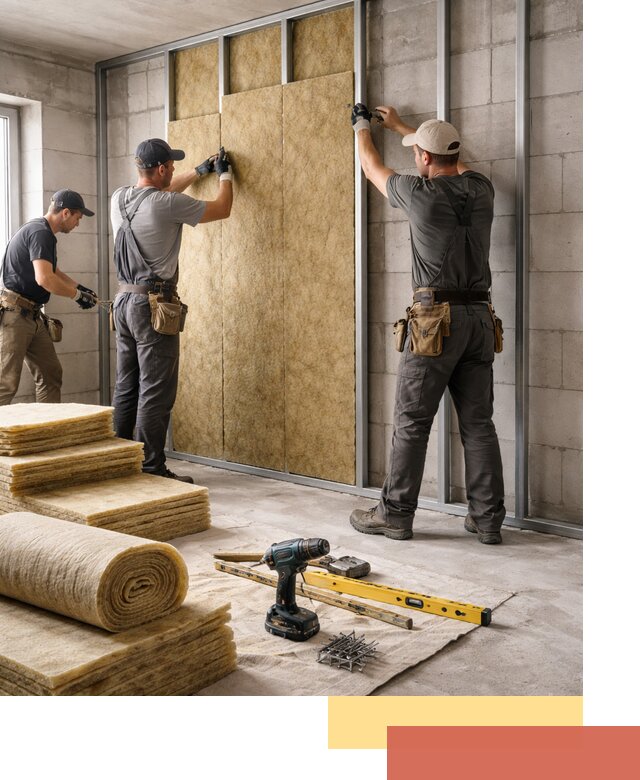 Шумоизоляция перегородок из блоков в Саранске — монтаж и защита шумоизоляцией