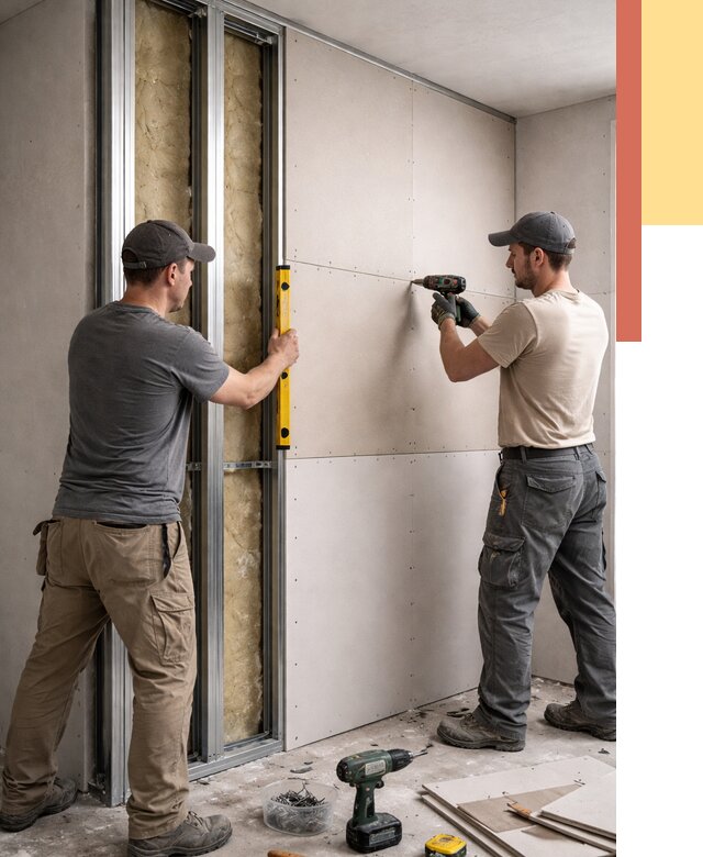 Монтаж двухслойной перегородки из гипсокартона в Саранске от 1528 руб. | ОТДЕЛОЧНИК-Срн