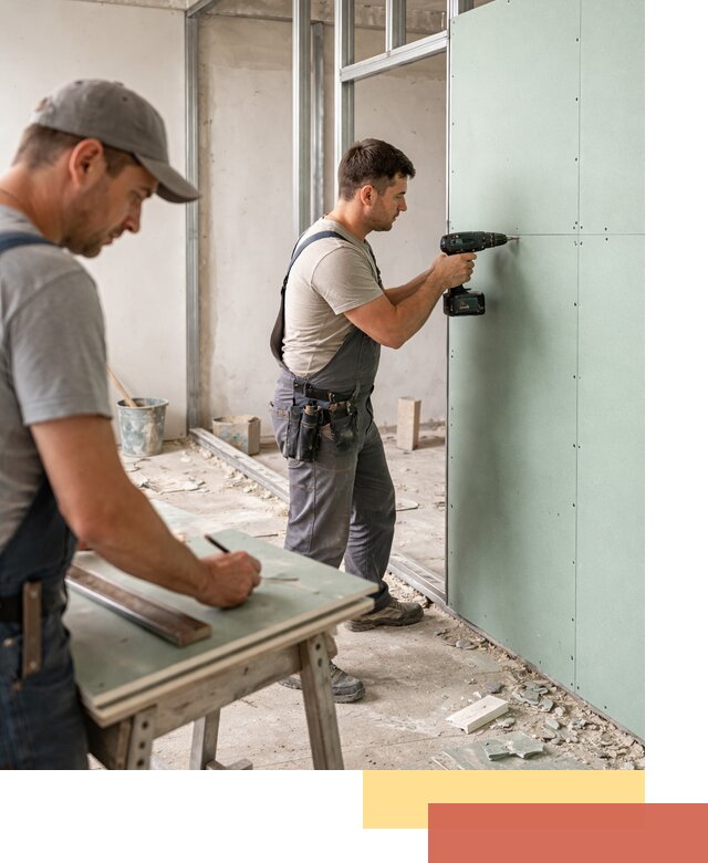 Перегородки из влагостойкого гипсокартона под ключ в Саранске