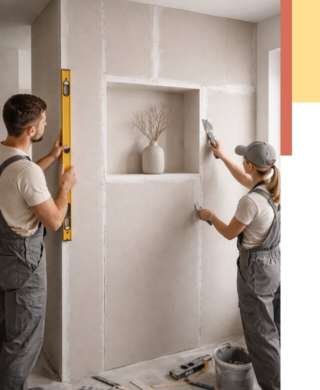 Перегородка из гипсокартона с нишей в Саранске от 3424 руб. под ключ | ОТДЕЛОЧНИК-Срн